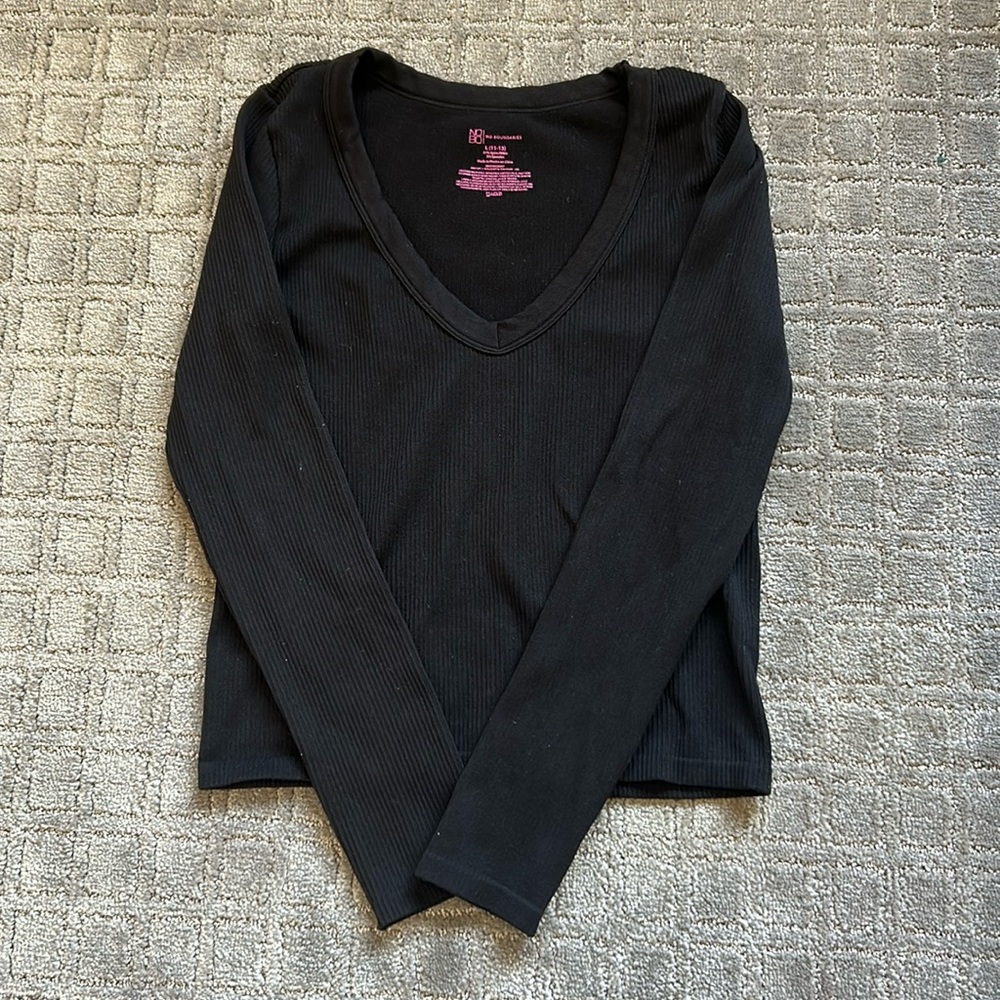 No boundaries black long sleeve top